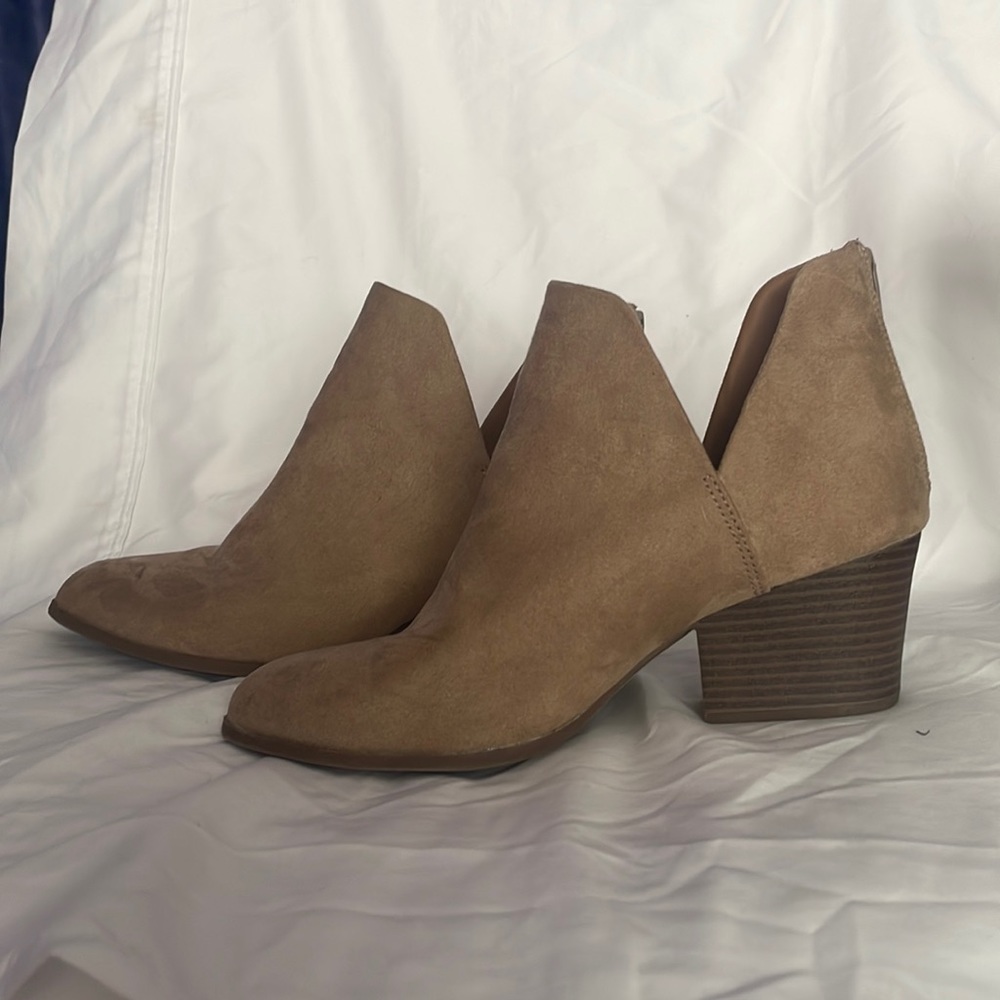 So Brown Booties with low heel